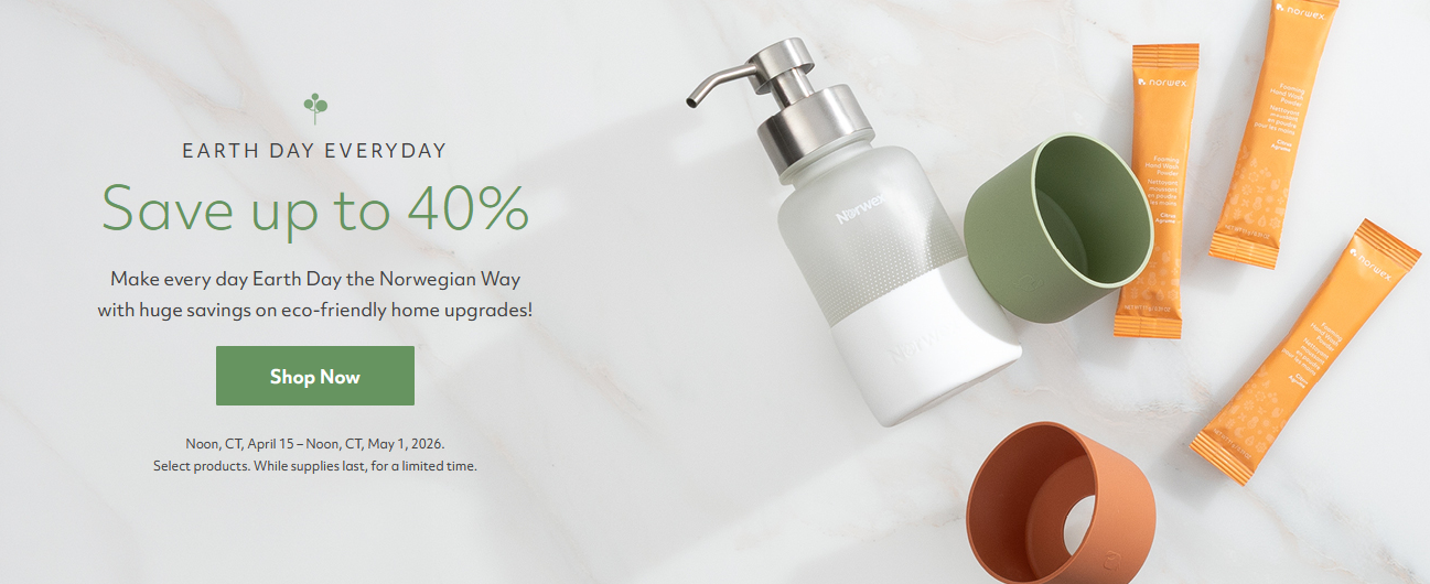 Save up to 40% off at the Norwex Canada Sale